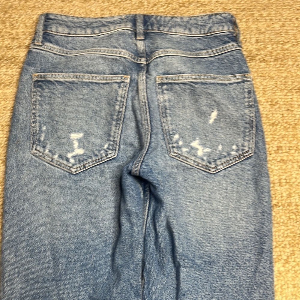 We The Free People Fast Times High Rise Distressed Button Fly Mom Jean - Picture 7 of 9